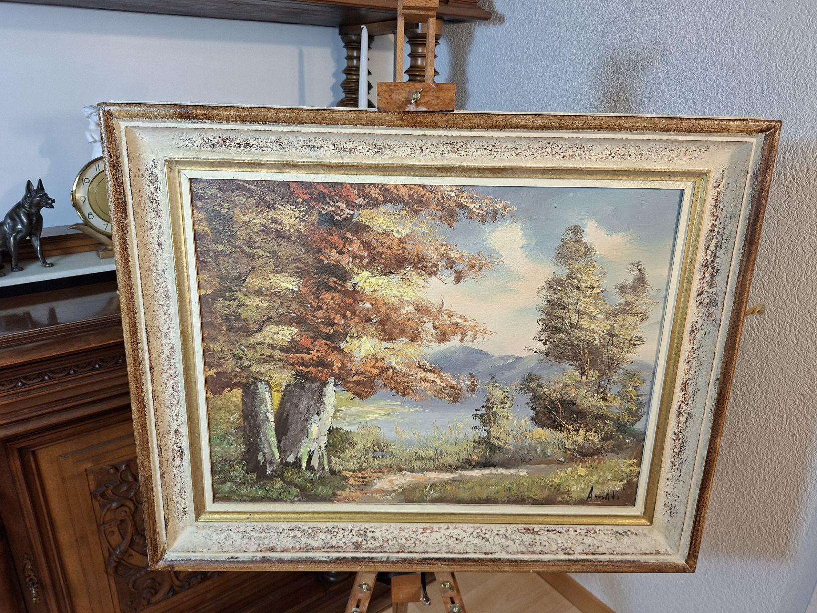 Dipinti: Originales Oelgemaelde Amati Herbstlandschaft See – Usato da Steffisburg venduto da ZeitReise_