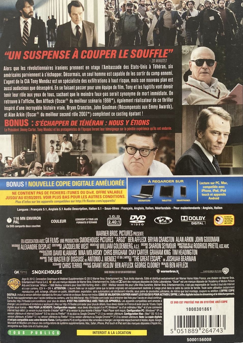Tutti i DVDs: ARGO (1 DVD) – Usato da Bottens venduto da hotter-than-hell 1