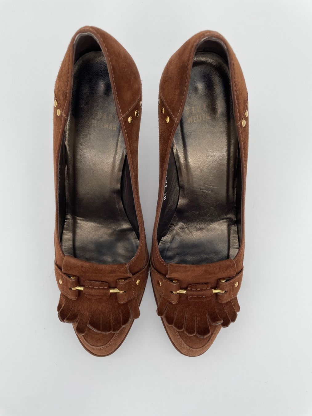 Stuart Weitzman Scarpe da donna: Stuart Weitzman Kiltie Studded Pump EU 38.5 Braun – Usato da Zürich venduto da shoe_shop 4