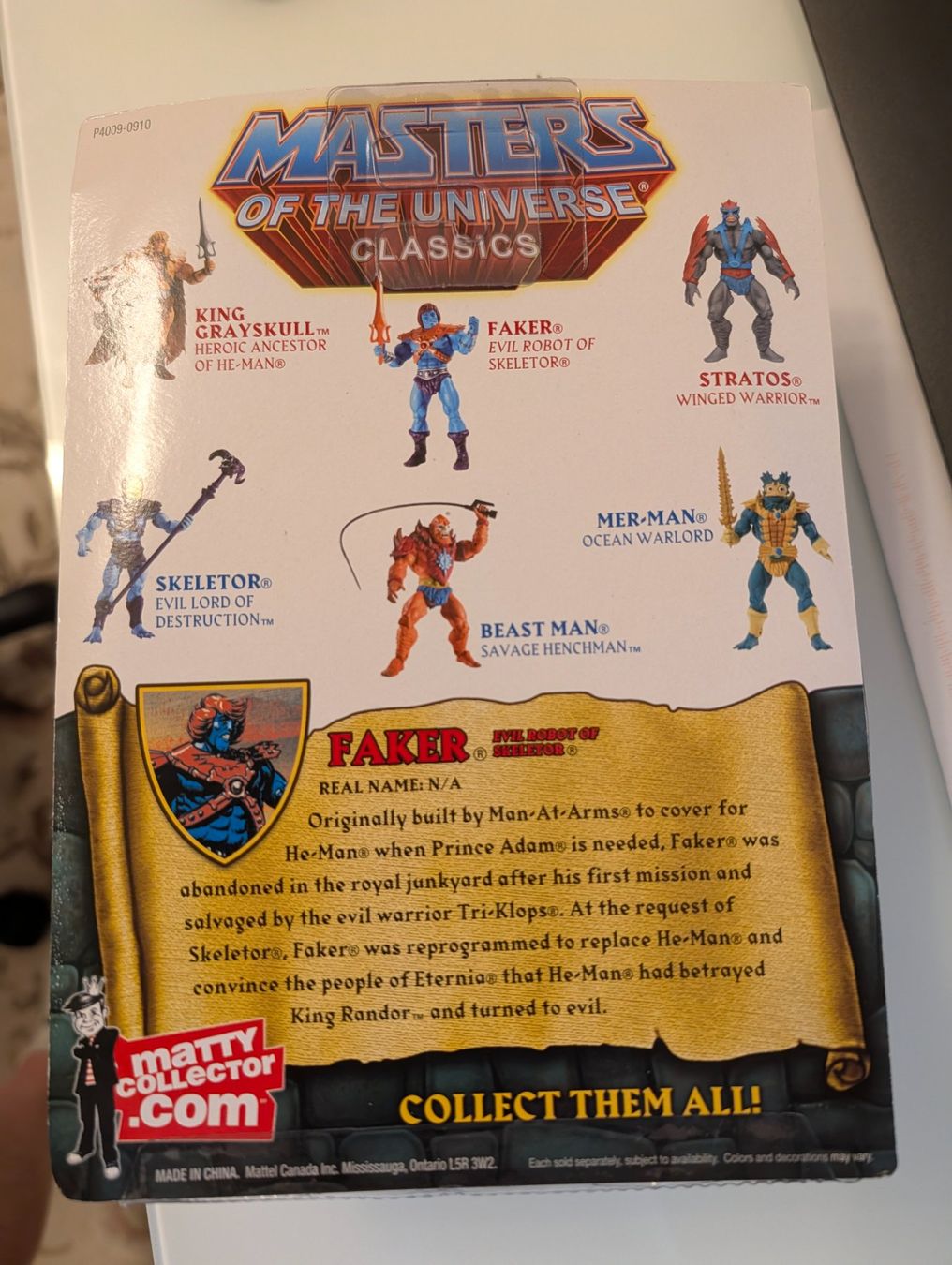 Masters of the Universe Statuette: Masters Classics: FAKER  Mattel (Erstauflage, OVP) – Nuovo e nell'imballaggio originale da Zürich venduto da x.25 2