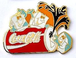 Coca-Cola Pin  -  mit  'speziellen Eiswürfel'