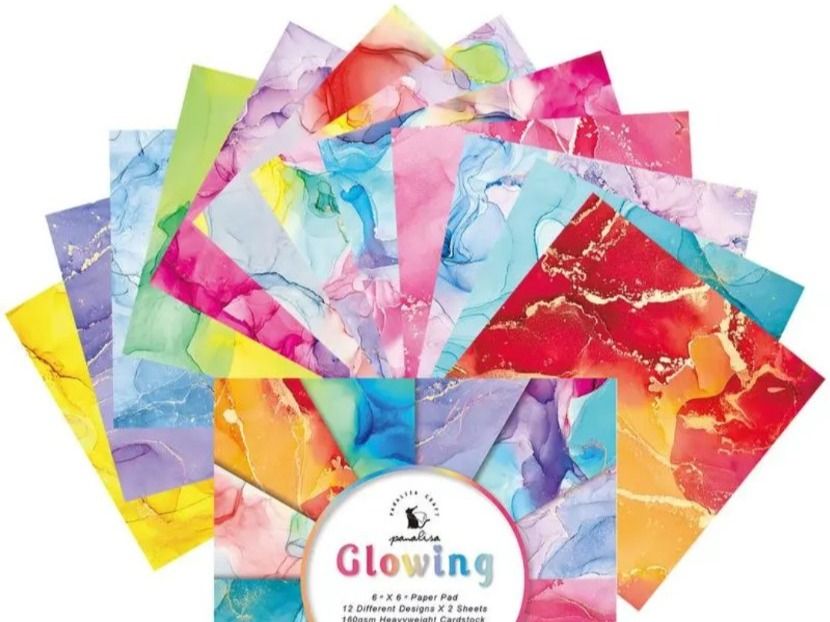 Carta: Design-Papier Nr.480, 12 Designs/24 Blätter – Nuovo e nell'imballaggio originale da Gretzenbach venduto da Fliegepilz56