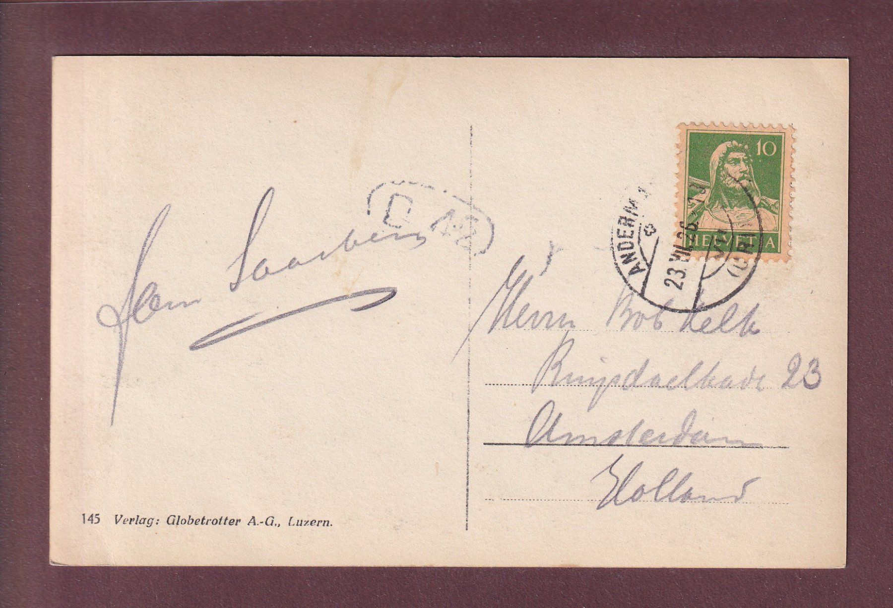 Cartoline postali: ANDERMATT gegen die Furka - 1926 – Usato da Pully venduto da nicecards 1