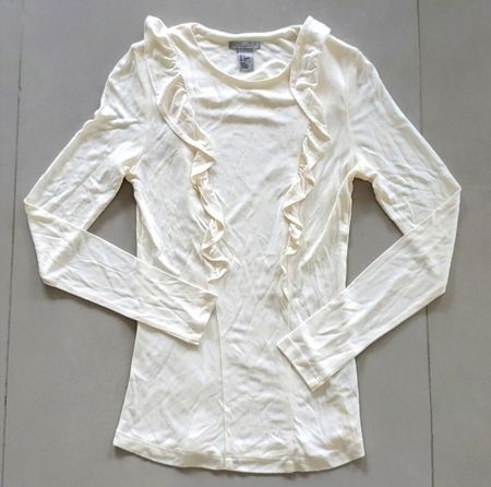 H&M 🤍 pull à volants M