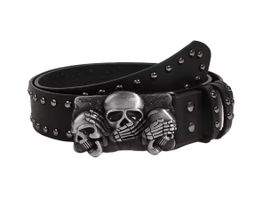 Totenkopf Gürtel - 105 - nix hören, sehen, sprechen —> NEU!!