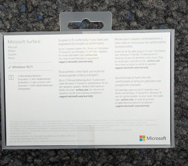 Microsoft Mouse: Microsoft Surface Maus – Nuovo e nell'imballaggio originale da Rheineck venduto da Namaste 1