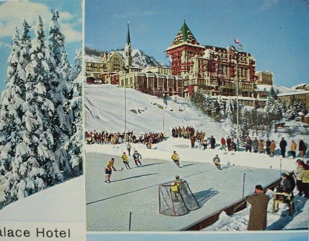 Ansichtskarten: ST. MORITZ Palace Hotel, Eishockey – Gebraucht aus Jona von philajona 1