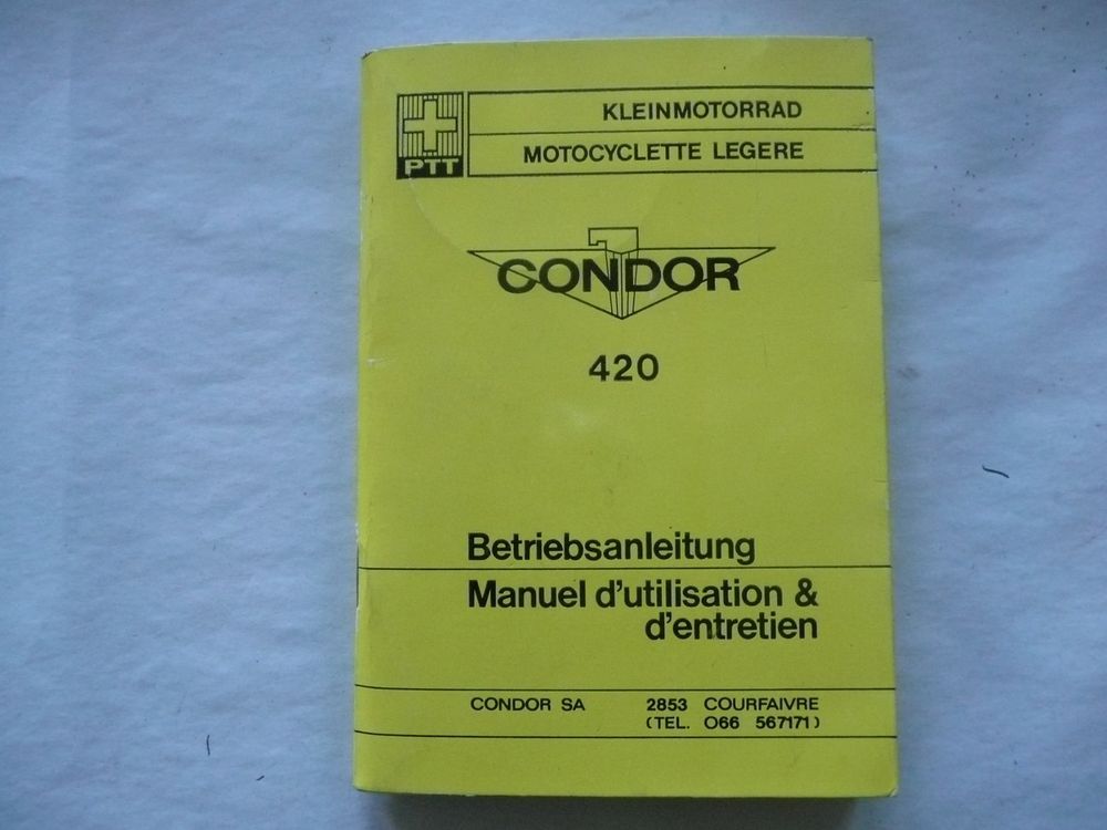 BETRIEBSANLEITUNG POST CONDOR 420 PUCH 2GANGAUTOMAT 1971 (Neu (gemäss ...