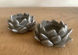 Teelichthalter Blumenmotiv Shabby Chic