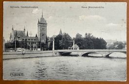 Zürich -  Tram Landesmuseum - Neue Walchebrücke 1918