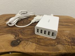Chargeur multiport USB ANKER blanc 5 ports