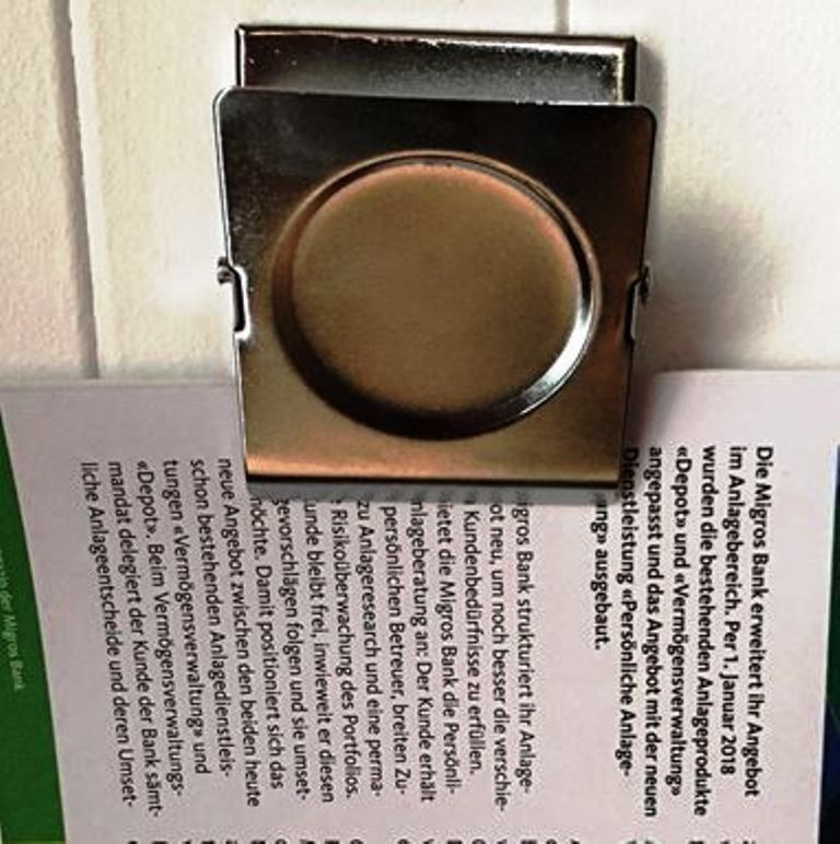 Supporti a parete: 2er Set KLEMMEN mgnetisch Papierhalter – Nuovo e nell'imballaggio originale da St. Gallen venduto da schnaeppchen-preise
