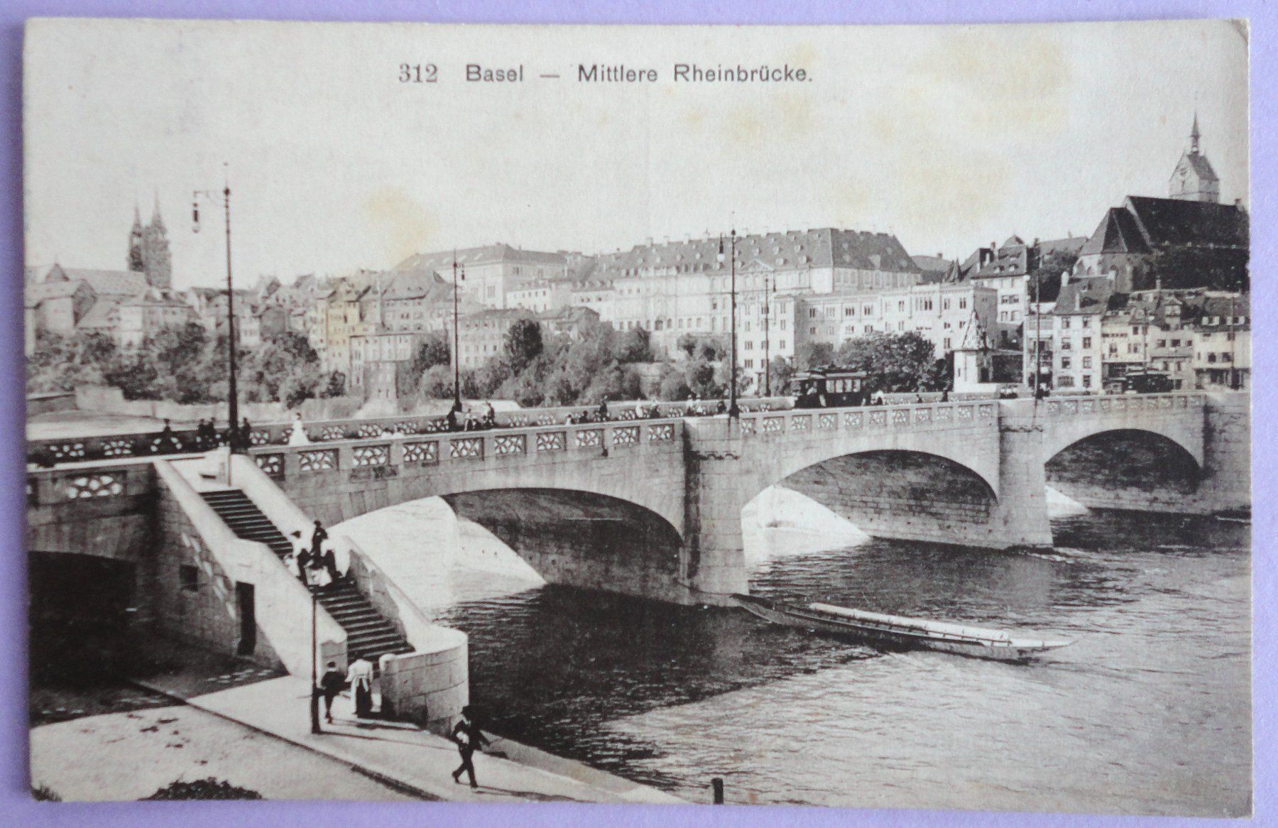 Cartoline postali: Basel - Mittlere Rheinbrücke – Usato da Fétigny venduto da Billy2miny