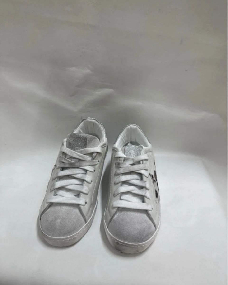 Damenschuhe: Sneakers 37 vera pelle con stella animalier e dettagli – Neu (gemäss Beschreibung) aus Rancate von Birbine 3