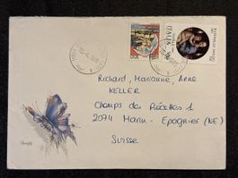 Lettre avec timbres italiens 1983-1985