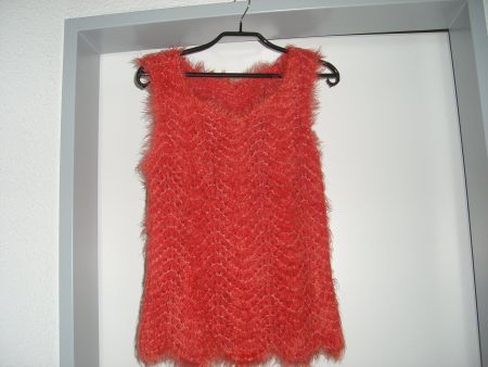 Flauschiges Top in Rot - Gr. S