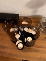 6-teiliges Windlicht-Set aus Rauchglas 