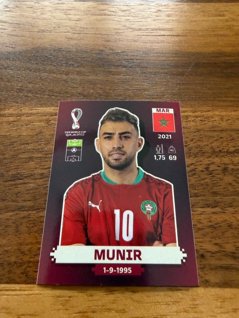 Panini Sammelbilder & Trading cards: Panini WM Qatar 2022 - MAR19 Munir – Gebraucht aus Lyss von Louuurs
