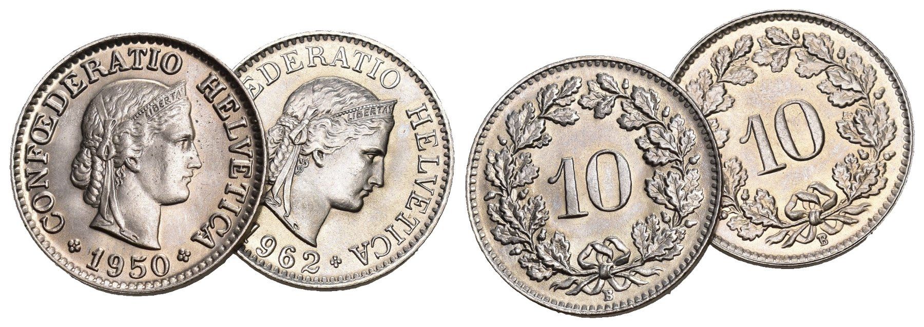 Toutes les monnaies: Schweiz 1950+1962 – D'occasion à Bern par numismatictops