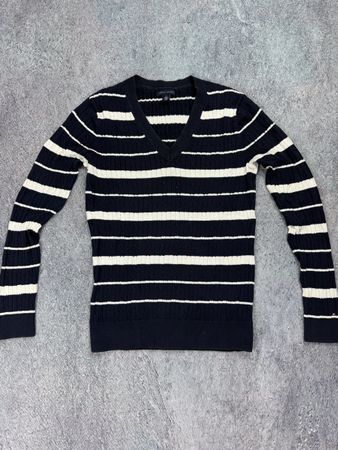 Tommy Hilfiger Pullover gestreift V Ausschnitt Grösse M 