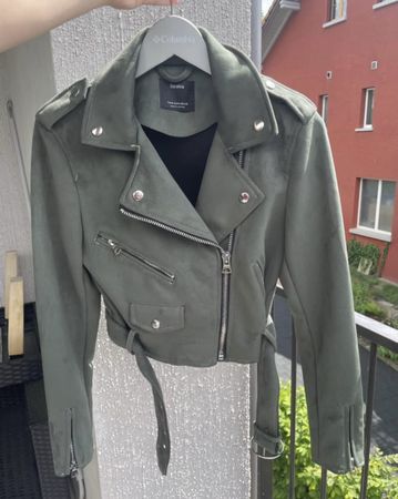 Veste Zara Biker kaki, parfait état, taille S 