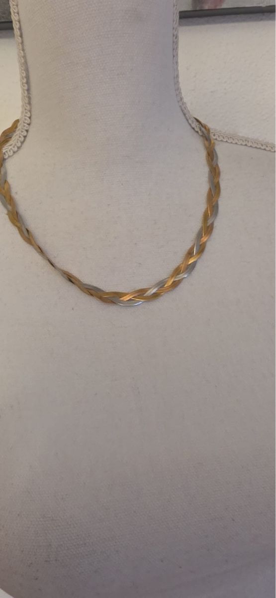 Catenine: Kette geflochten bicolor Gold-Silber-Look  – Usato da St. Gallen venduto da mania03 2