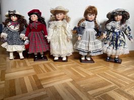 Porzellan Puppen 5 Stück, Promenade Collection