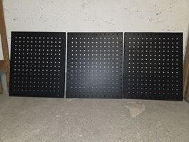 3x Werkzeug-Lochwand / Lochplatten Metall schwarz – Werkstat