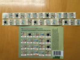 1 volle Coop Sammelkarte (40 Punkte) plus 26 Kleber