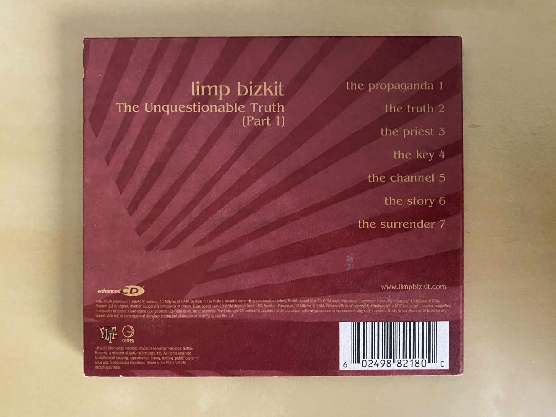 CD: Limp Bizkit - The Unquestionable Truth – Usato da Aarau venduto da AVO99 2