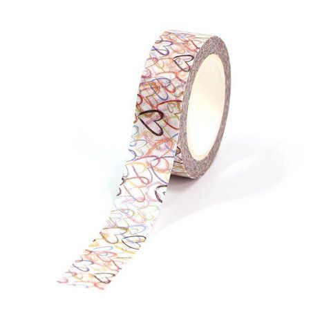 Sticker: Washi Tape farbig gezeichnete Herzen – Nuovo e nell'imballaggio originale da Löhningen venduto da Fourbi18 3