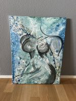 Abstraktes Acrylbild Frau Körperkunst Unikat Leinwandbild 
