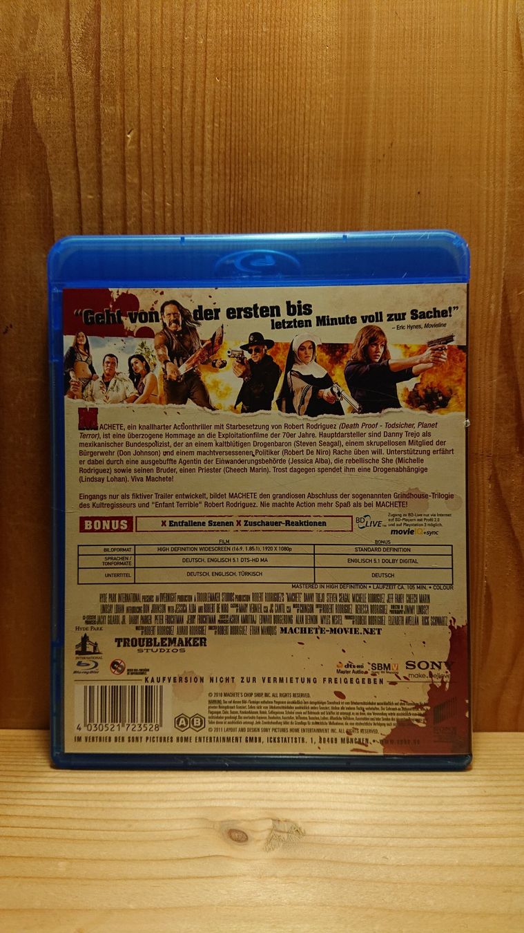Tutti i DVDs: MACHETE Blu-Ray mit Danny Trejo – Usato da Wilderswil venduto da Exebub 1
