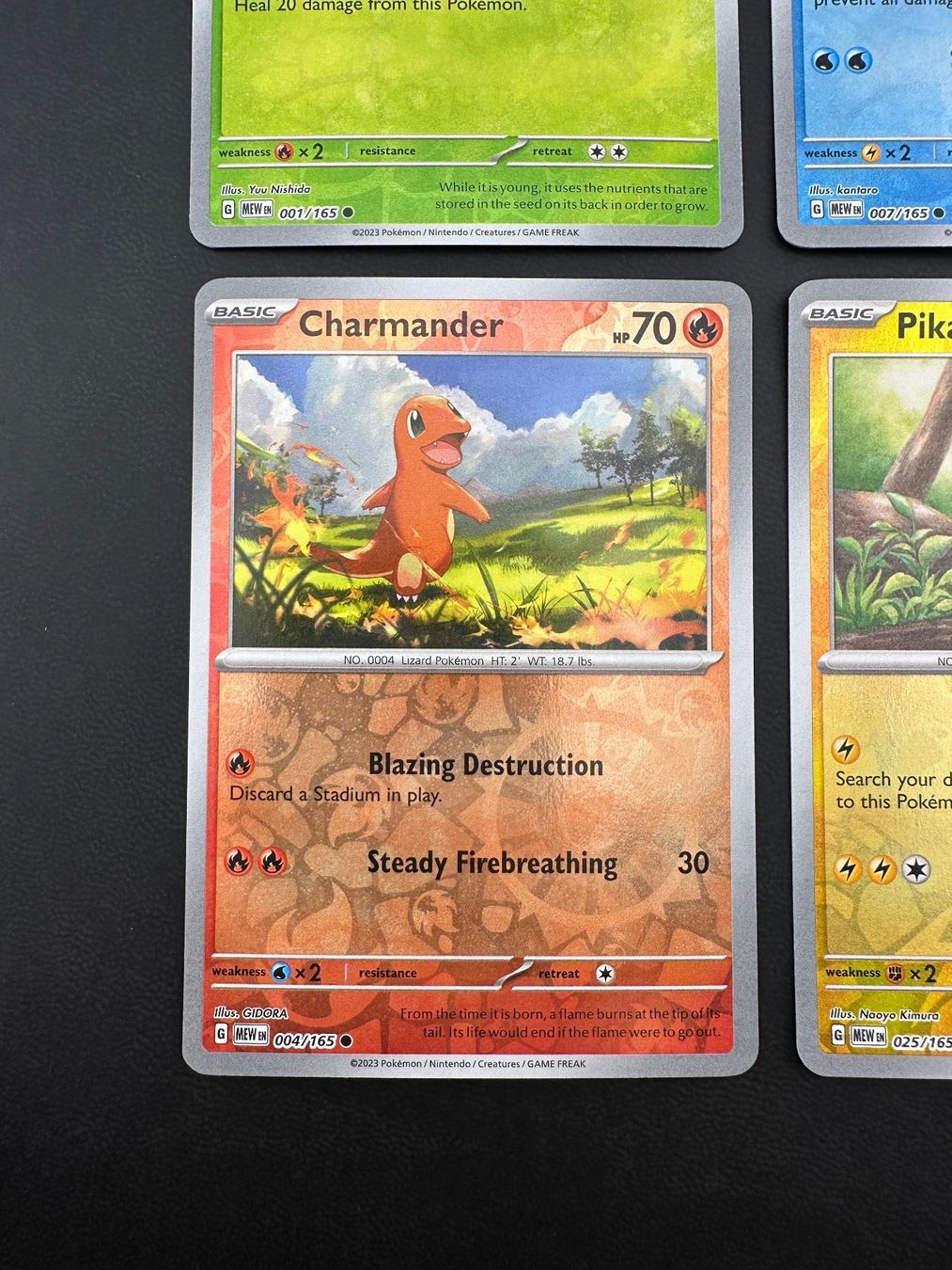 Pokémon Cartes à collectionner: 151 Reverse Holo EN Bulbasaur, Charmander, Squirtle, Pikachu – D'occasion à Obergerlafingen par collector-shop.ch 3