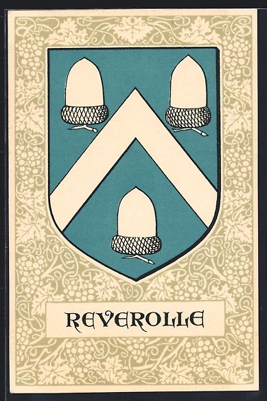 Cartoline postali: Reverolle, Wappen, Weintrauben-Ornamente – Usato da Berlin venduto da bartko-reher