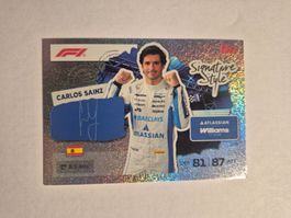 F1 Carlos Sainz Williams Team Topps Turbo Attax 2026