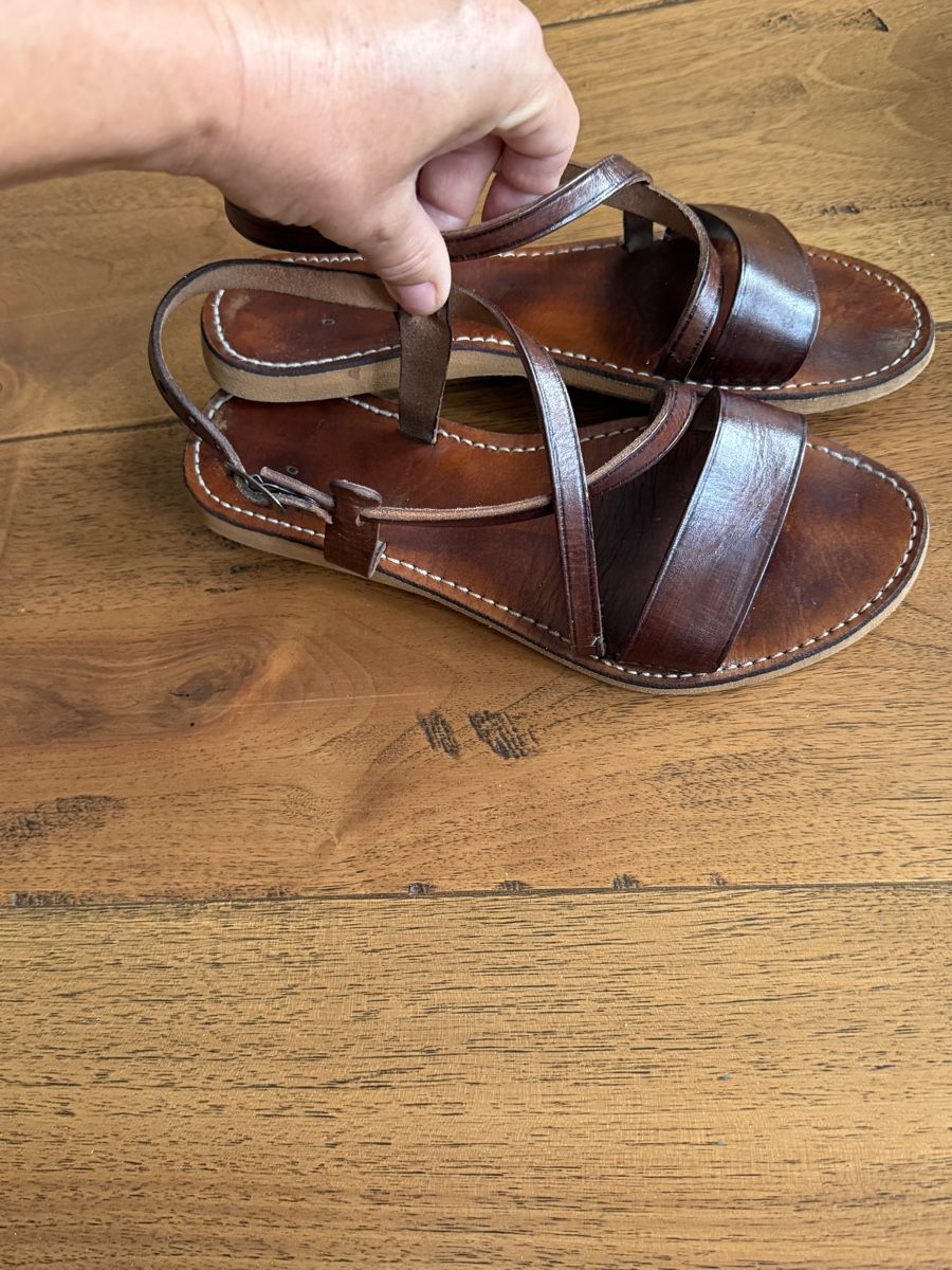 Scarpe da donna: Sandali donna in pelle marrone – Usato da Cademario venduto da Iby_30 3