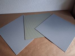 3 grosse Lego Bauplatten in grau. Top erhalten