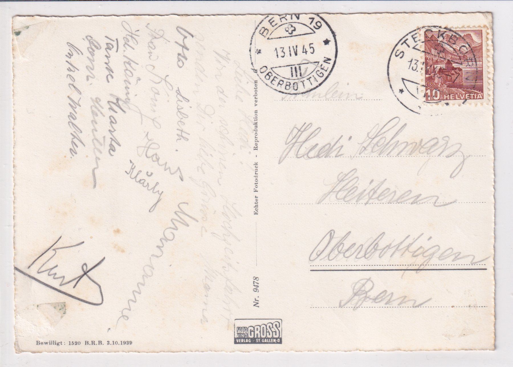 Cartoline postali: Steckborn /bq – Usato da Hombrechtikon venduto da Rudolf07 1