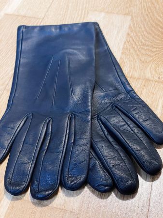 Lederhandschuhe Dent's Felicity, Schwarz, Grösse 8, Seide