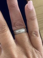 Meister Trauring graviert Platin 950 Diamanten Brill. 0,67ct