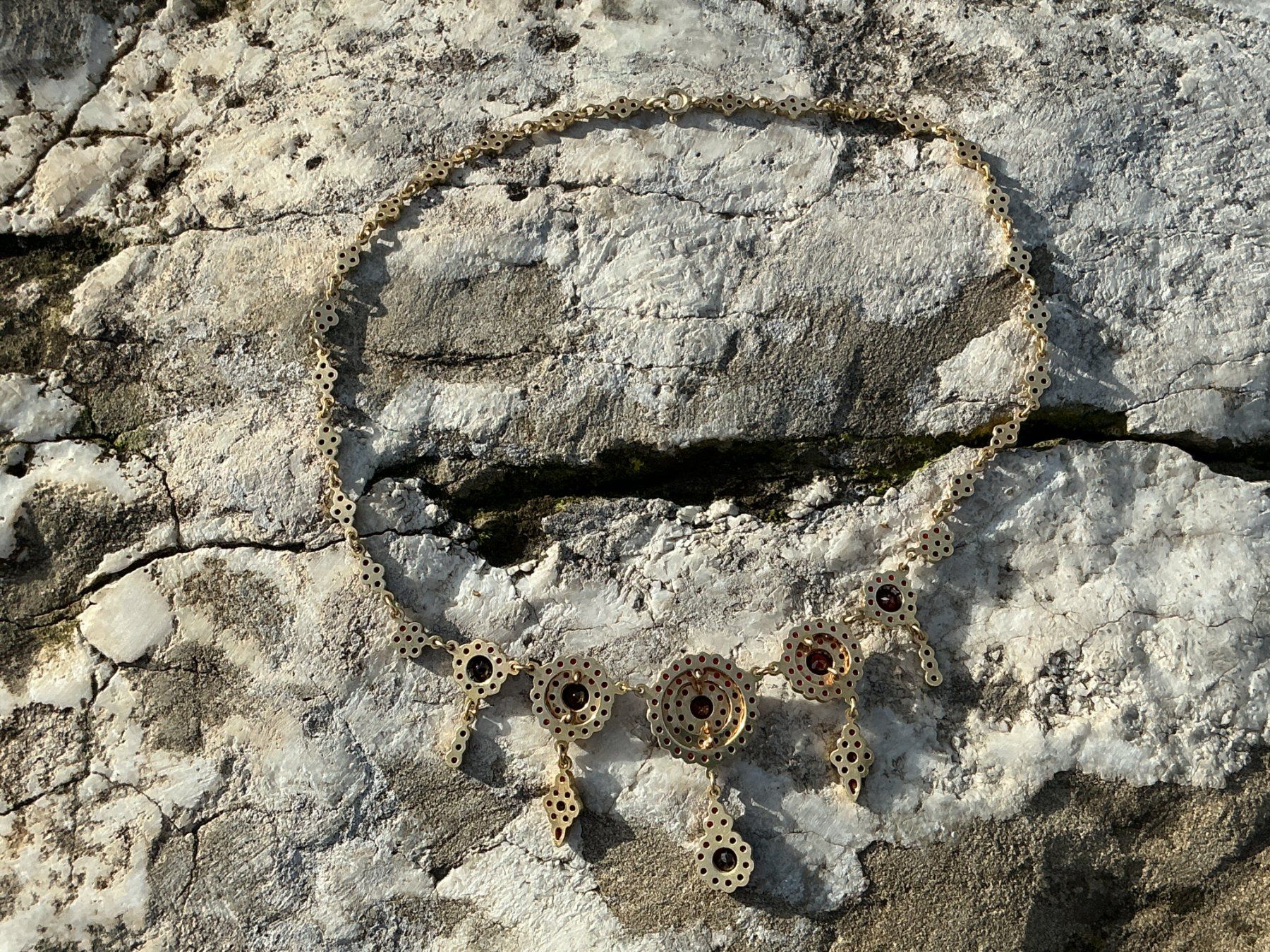 Anelli: BÖHMISCHER GRANATSCHMUCK Halskette und Ring – Nuovo (secondo la descrizione) da Richterswil venduto da Restwert_Richterswil 7