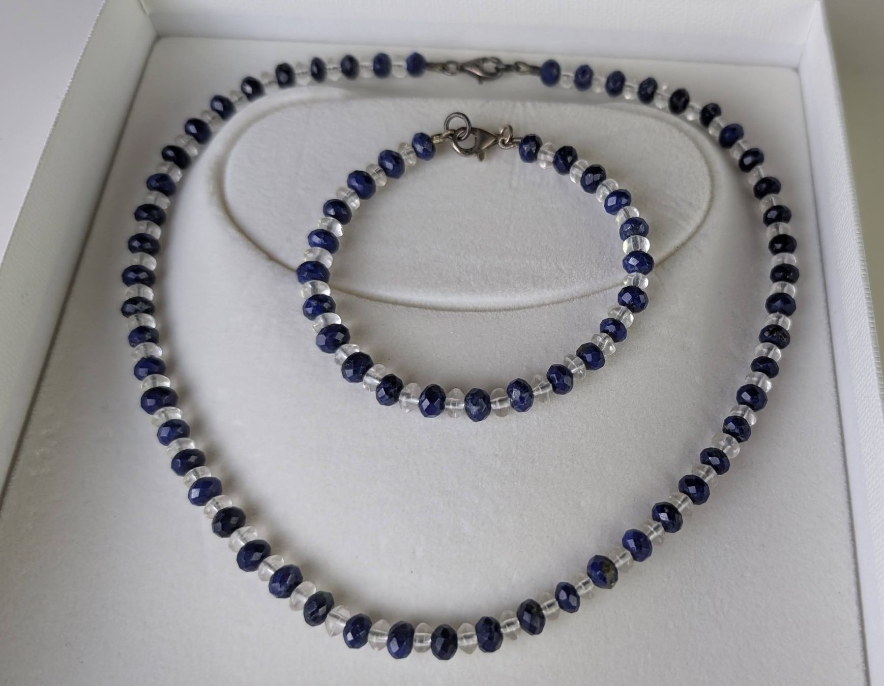 Catenine: Lapislazuli & Bergkristall Halskette & Armband – Nuovo (secondo la descrizione) da Zürich venduto da 1.Simon
