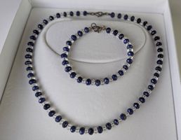 Lapislazuli & Bergkristall Halskette & Armband