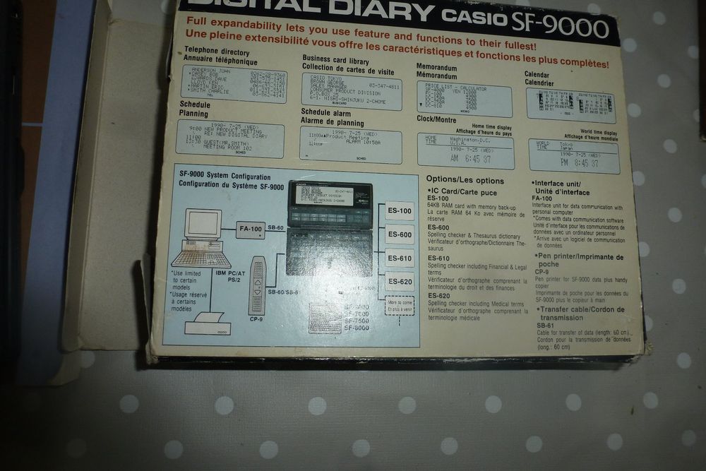 Casio Digital Diary SF-9000 64 KB IC Card System (Gebraucht) in Emmen ...
