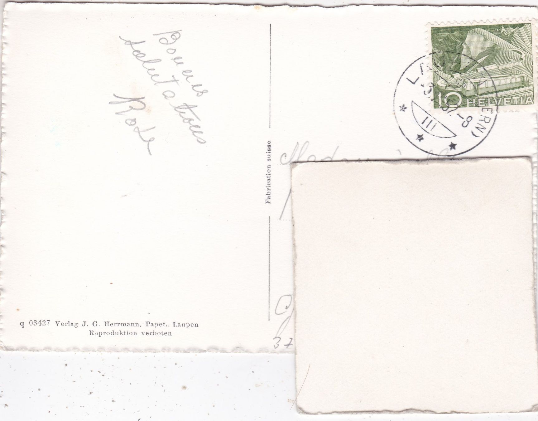 Cartoline postali: Laupen 1952 – Usato da Herisau venduto da Lisegrat2008 1