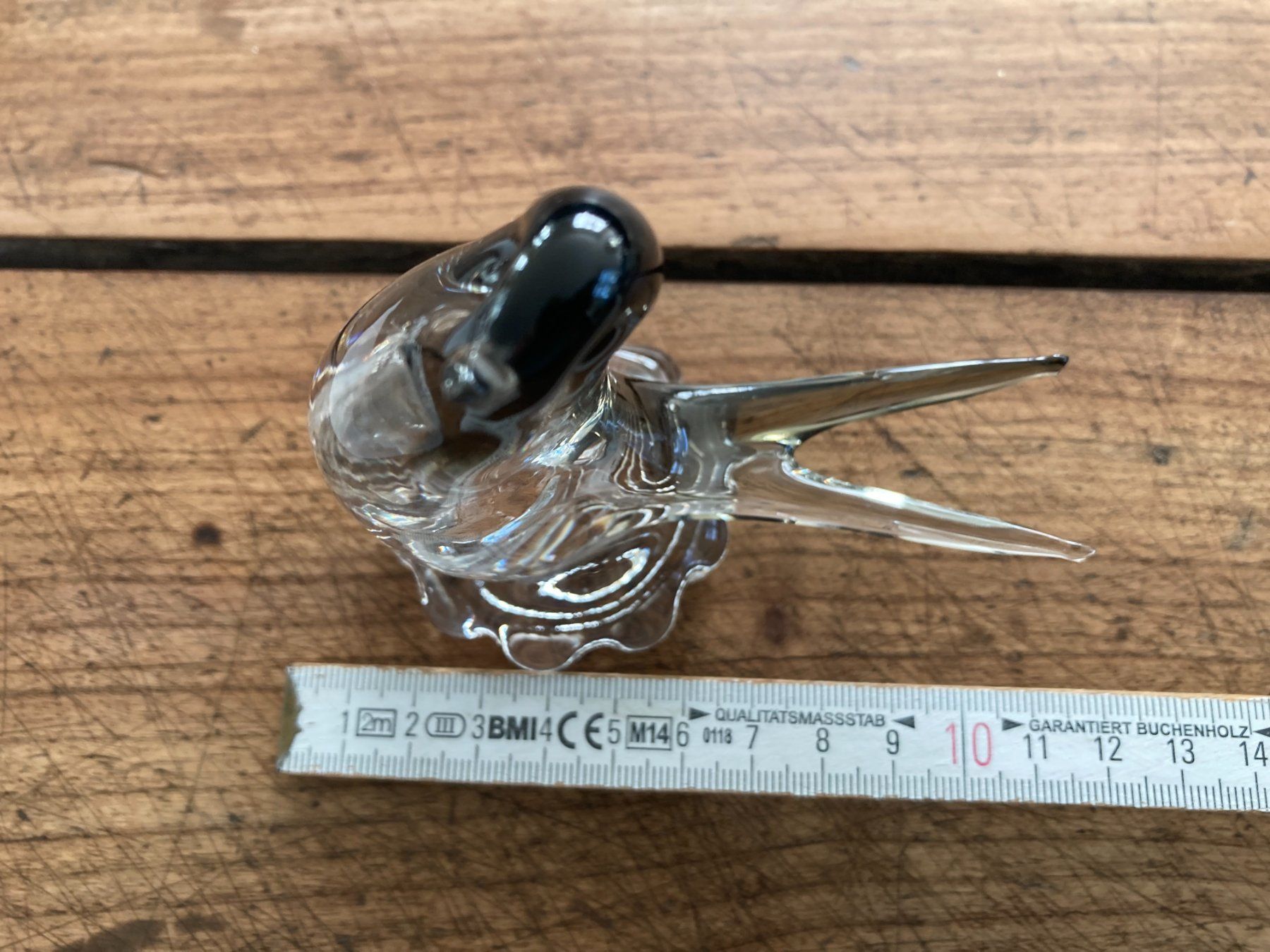 Statuette: VINTAGE   SCHWALBE  VOGEL  KRISTALLGLAS  HANDARBEIT – Usato da Subingen venduto da ArtBead 8
