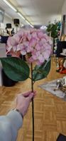 Deko Blume Rosa Hortensie mit Blättern