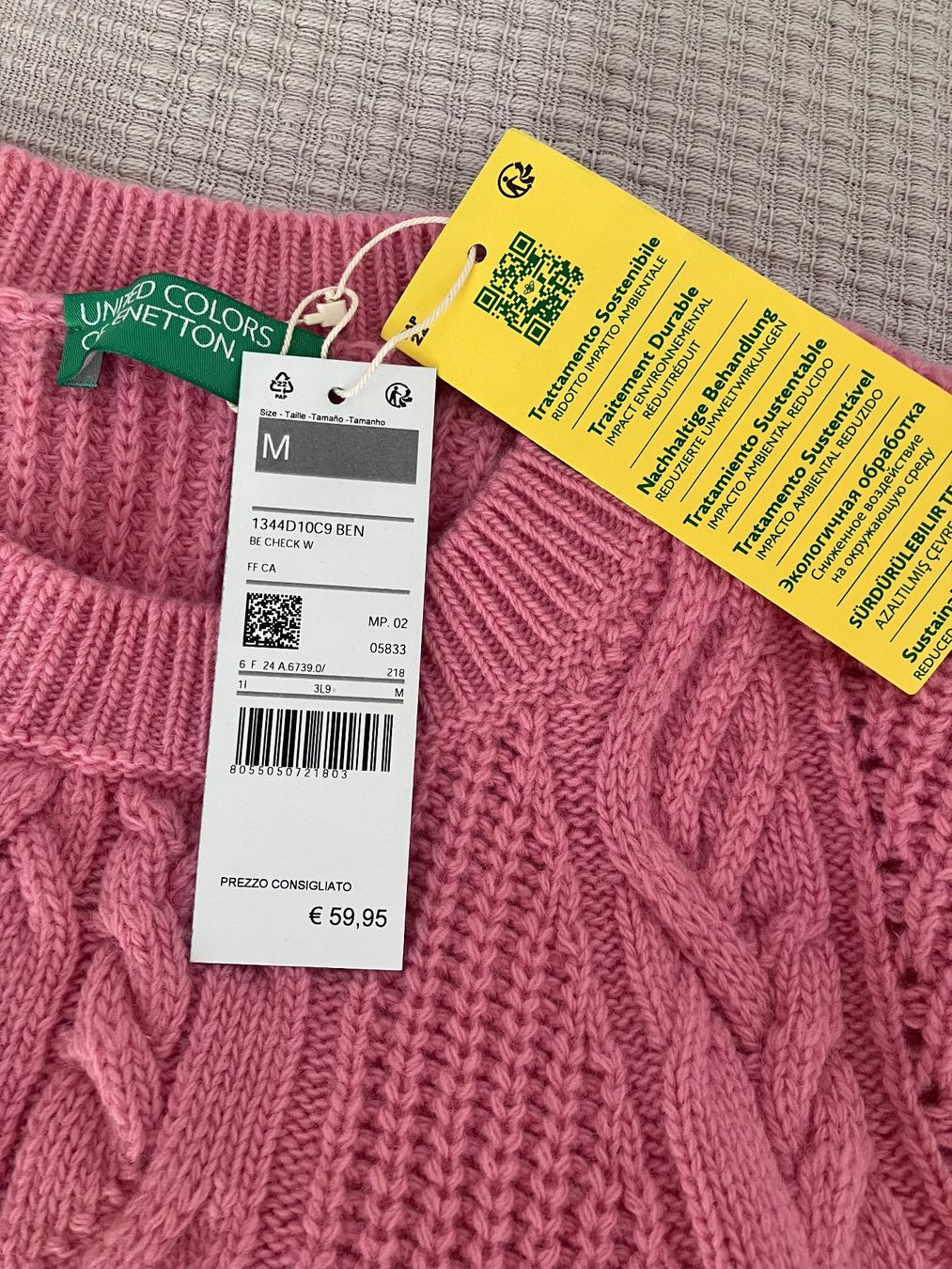 Benetton Giacche: BENETTON Pullunder aus Wolle Damen - Grösse M - rosa - NEU – Nuovo e nell'imballaggio originale da Baden venduto da Gigelitante 1