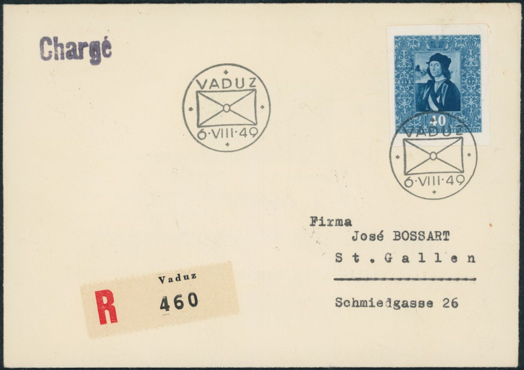 Tutti i francobolli: 1949 - Gemälde Block - Blockausschnitte - Ersttagsbrief FDC – Usato da Schindellegi venduto da leecollect 1
